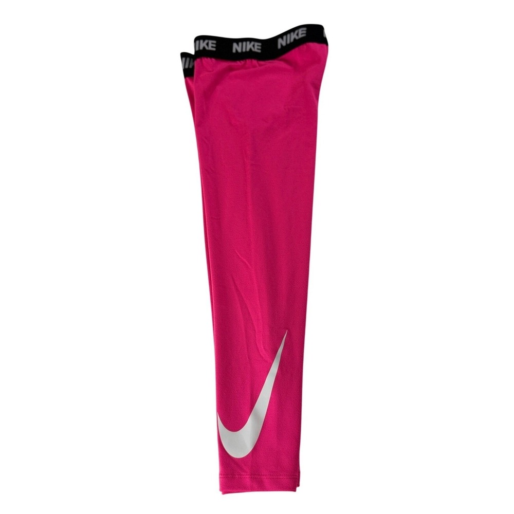 Nike Dri-FIT Leggings Girls 6X Hyper Pink Swoosh Logo Activewear NWT - Picture 3 of 11